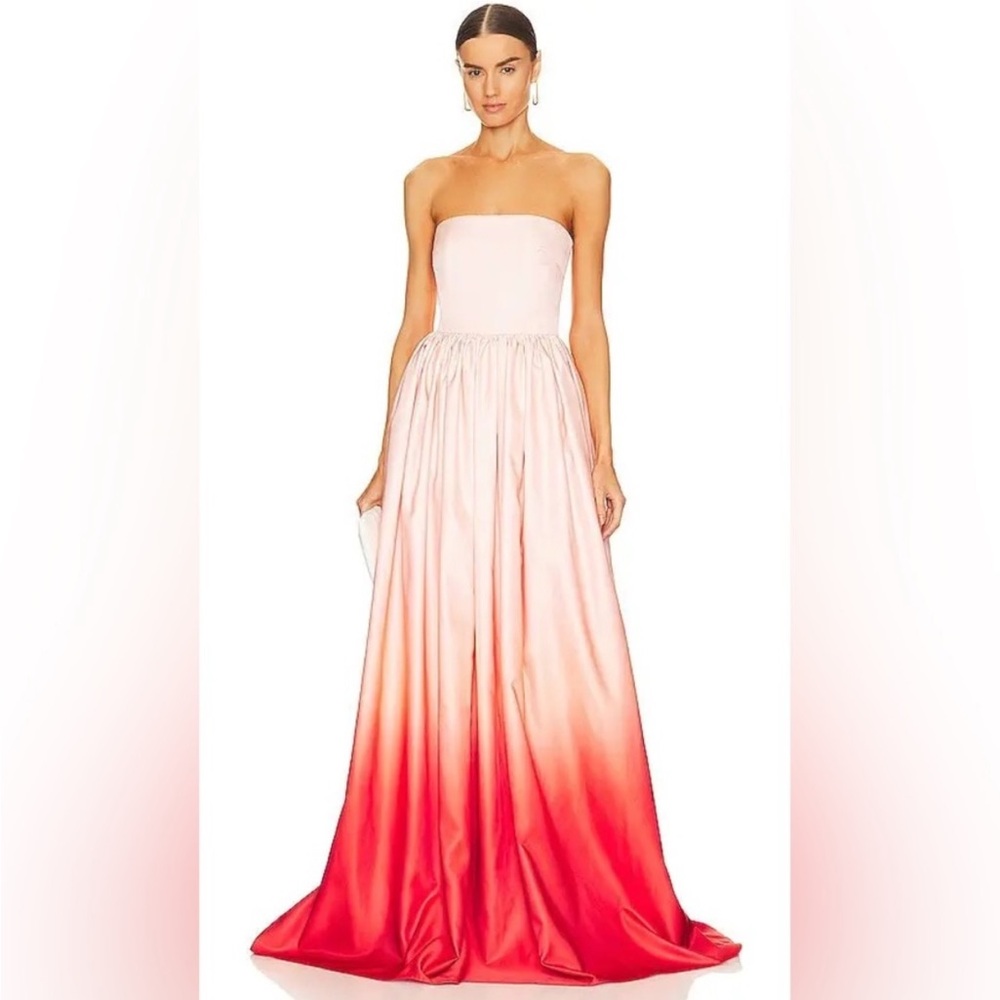 Pink Strapless Maxi Gown
